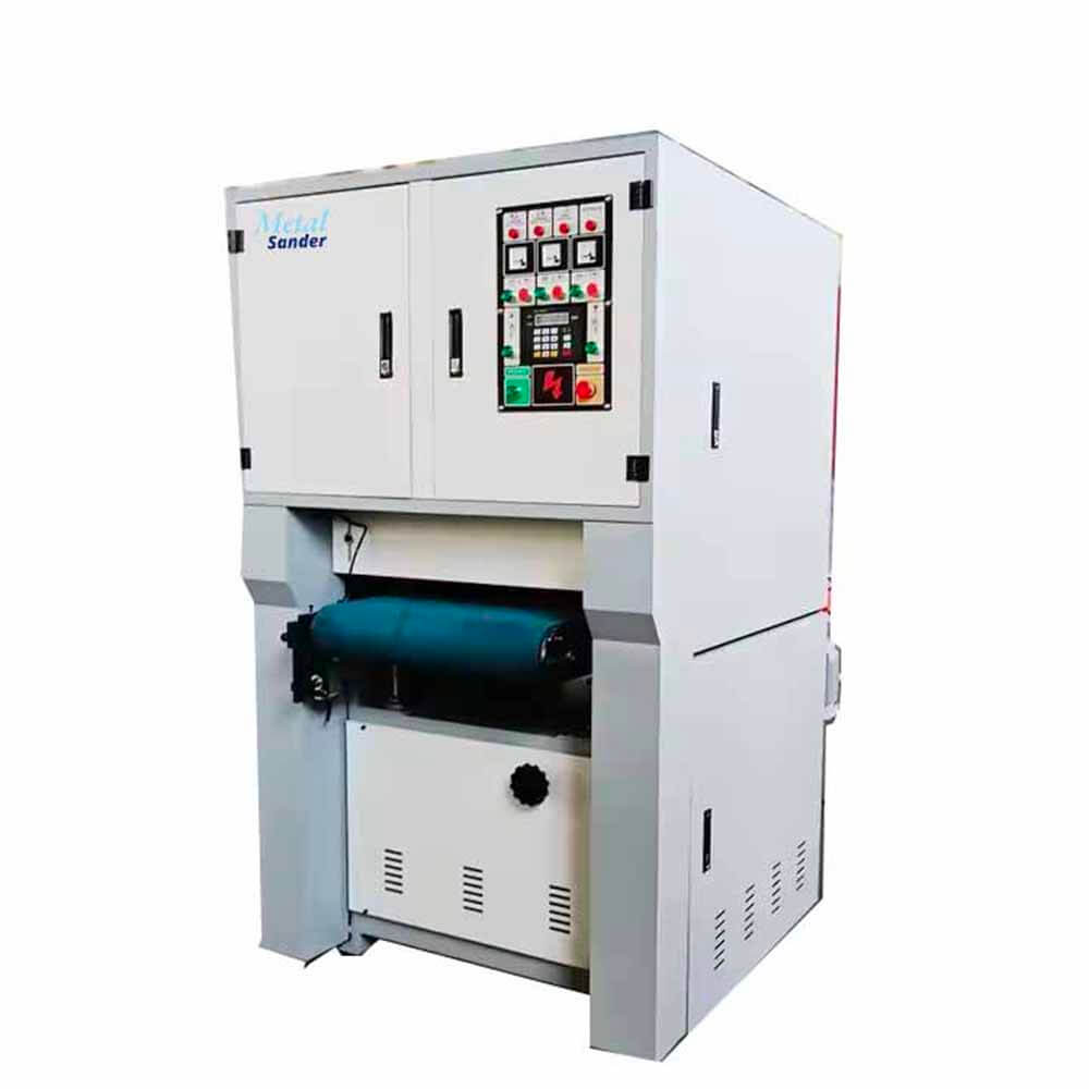 630mm Wide Belt Sander Metal Sanding Machine with 3 Sand Belts for Grinding Stainless Steel, Thin Materials, and Mixed Materials